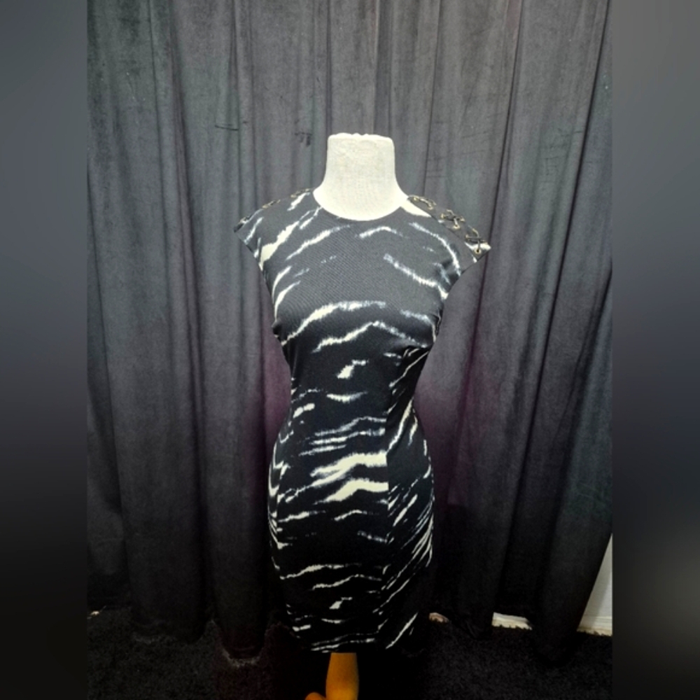 Michael Kors Monochrome Wave Dress